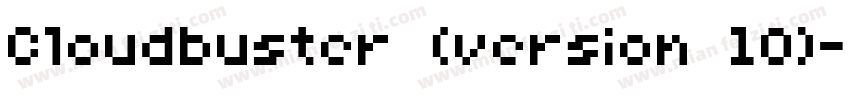 Cloudbuster (version 10)字体转换